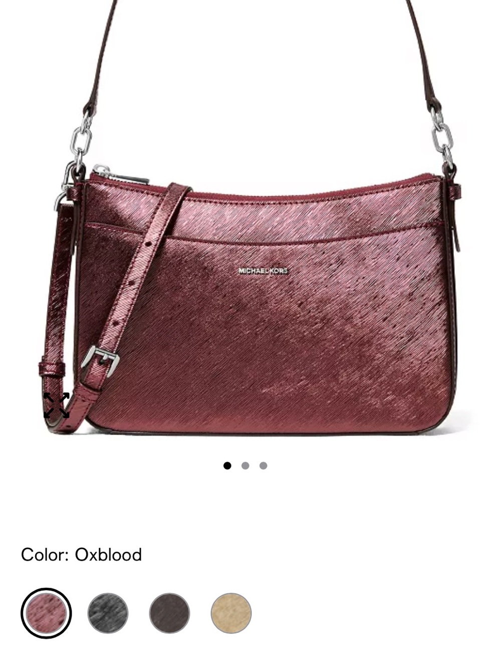 Michael Kors Metallic Oxblood Crossbody Bag
